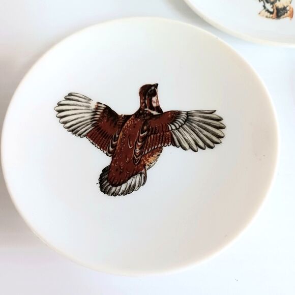 Vintage 1980s Bird Collection Small Plates by Calvert Reserve Whiskey - Picture 2 of 10